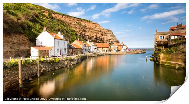 Staithes Beck Long Exposure Print by Mike Shields