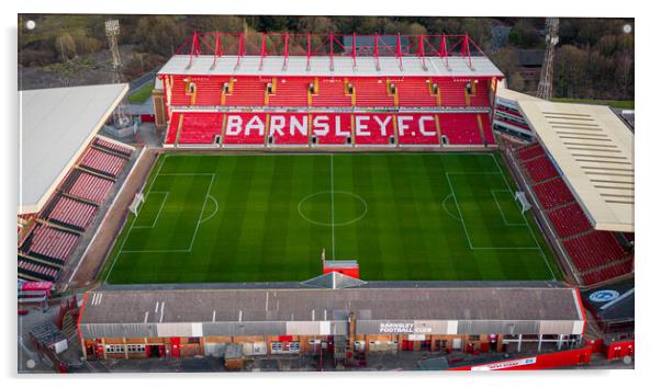 Barnsley FC Acrylic by Apollo Aerial Photography