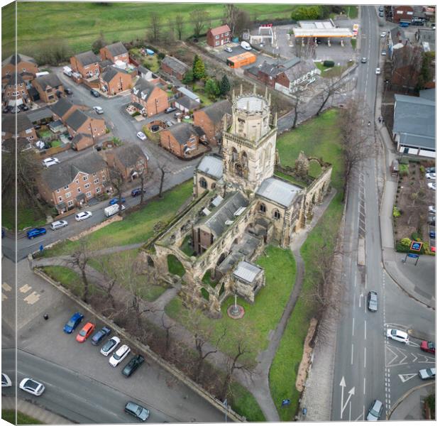 Pontefract All Saints Church Canvas Print by Apollo Aerial Photography