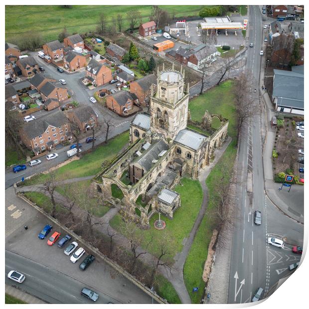 Pontefract All Saints Church Print by Apollo Aerial Photography