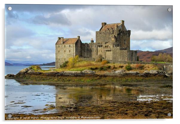 Eilean Donan Castle  Acrylic by Janet Marsh  Photography