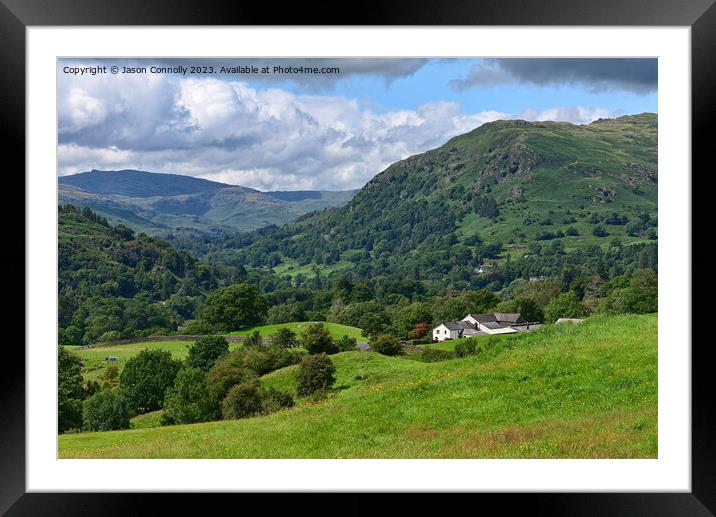 Cumbrian countryside, Ambleside. Framed Mounted Print by Jason Connolly