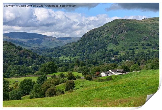 Cumbrian countryside, Ambleside. Print by Jason Connolly