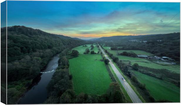 Swansea Valley sunset Canvas Print by Leighton Collins