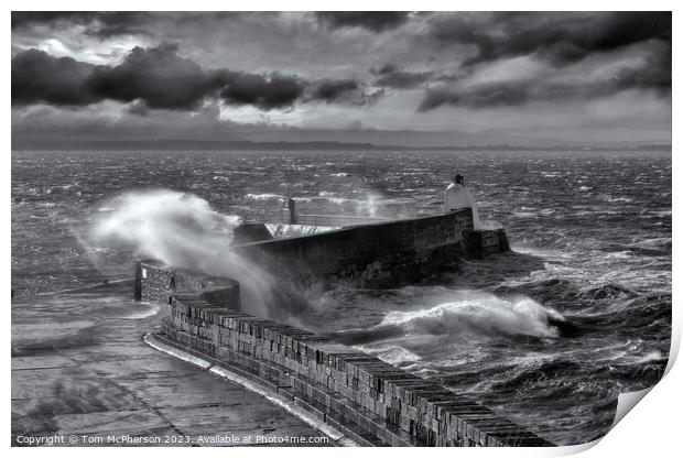 Burghead Sea Storm Print by Tom McPherson