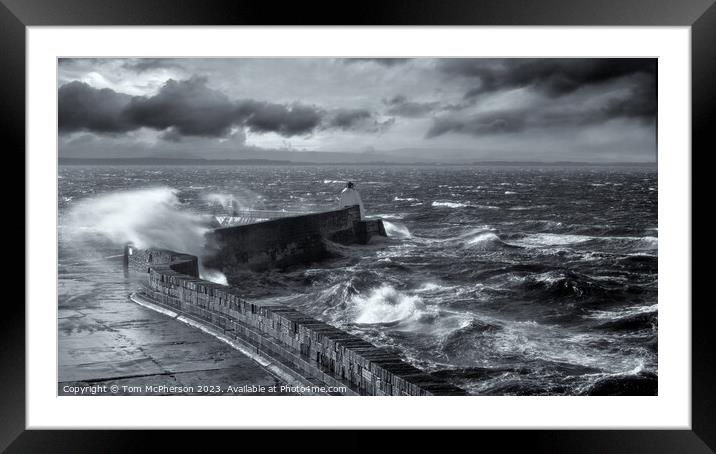 Storm at Burghead Framed Mounted Print by Tom McPherson