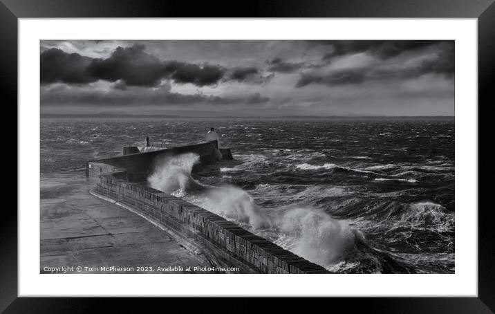 High Seas at Burghead Framed Mounted Print by Tom McPherson