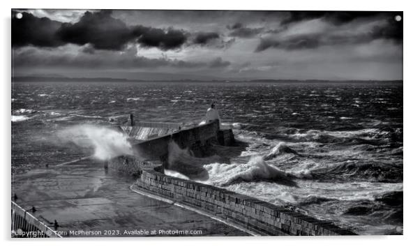 High Seas at Burghead Acrylic by Tom McPherson