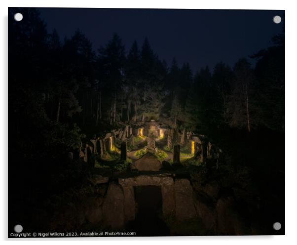 The Druid's Temple Acrylic by Nigel Wilkins