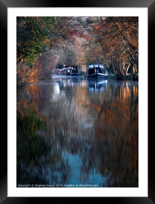 Transitional Beauty: Kennet and Avon Canal in Late Framed Mounted Print by Stephen Young