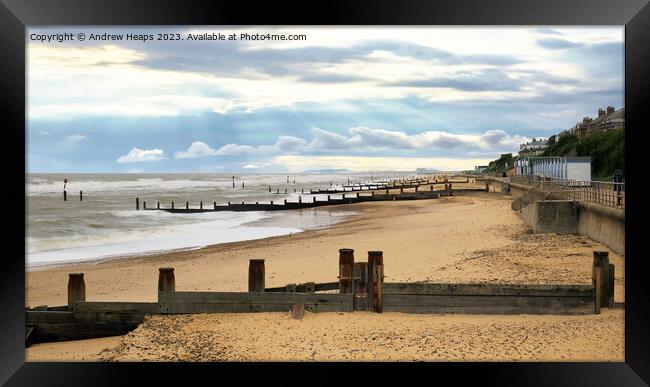 Southwold beach front. Framed Print by Andrew Heaps