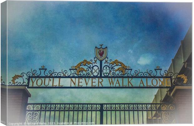Gateway to Anfield Canvas Print by Richard Perks