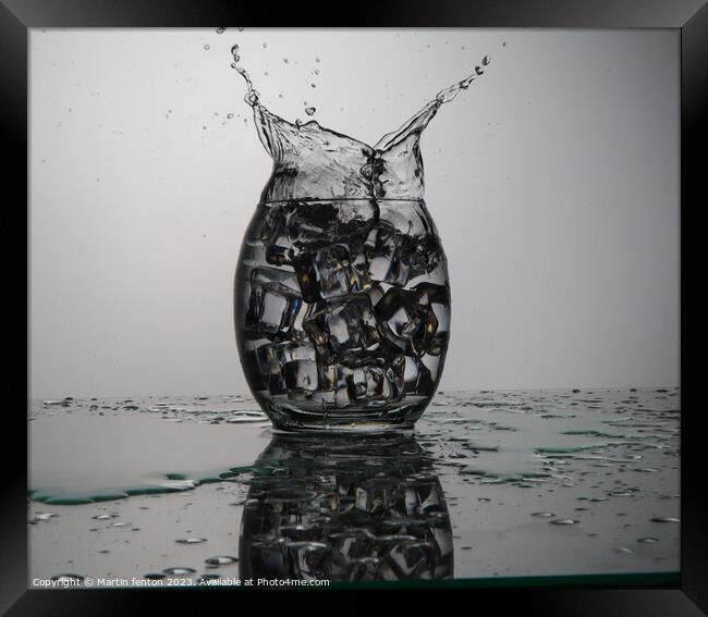 Water Splash Framed Print by Martin fenton