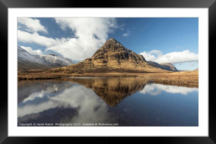 Buachaille Etive Beag -Glencoe Scotland  Framed Mounted Print by Janet Marsh  Photography