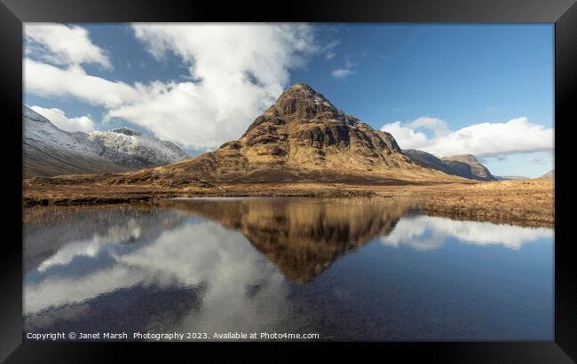 Buachaille Etive Beag -Glencoe Scotland  Framed Print by Janet Marsh  Photography