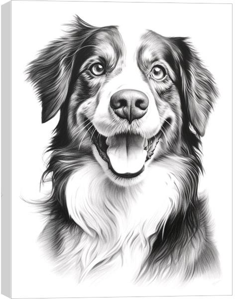Appenzeller Sennenhund Pencil Drawing Canvas Print by K9 Art