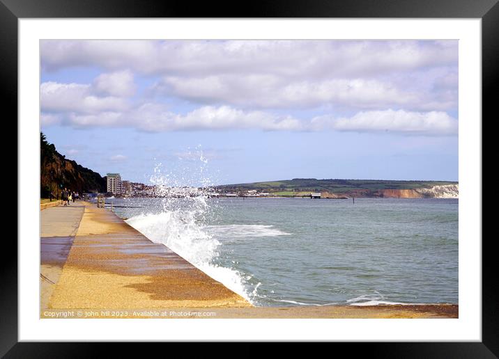 What a Splash! , Sandown, Isle of Wight Framed Mounted Print by john hill
