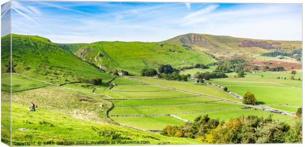 Hope Valley and Mam Tor Canvas Print by Keith Douglas