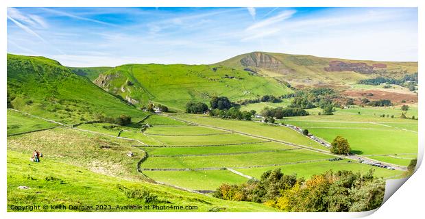 Hope Valley and Mam Tor Print by Keith Douglas