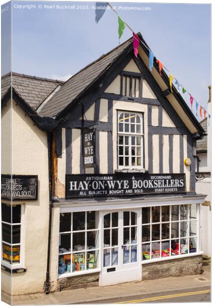 Hay-on-Wye Bookshop Canvas Print by Pearl Bucknall