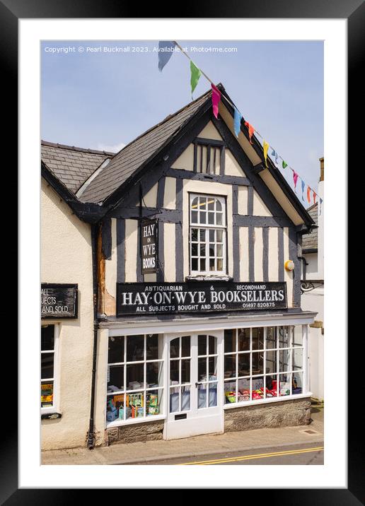 Hay-on-Wye Bookshop Framed Mounted Print by Pearl Bucknall