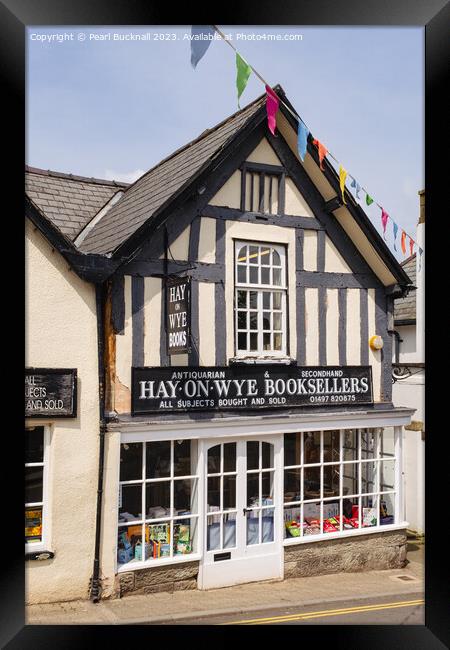 Hay-on-Wye Bookshop Framed Print by Pearl Bucknall