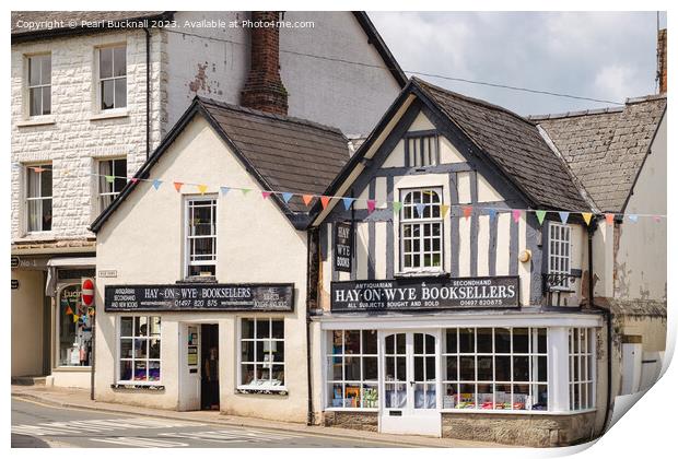 Hay-on-Wye Bookshop Powys Print by Pearl Bucknall