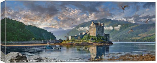 Photo of the Beautiful Enigmantic Eilean Donan Castle  Canvas Print by Paul E Williams