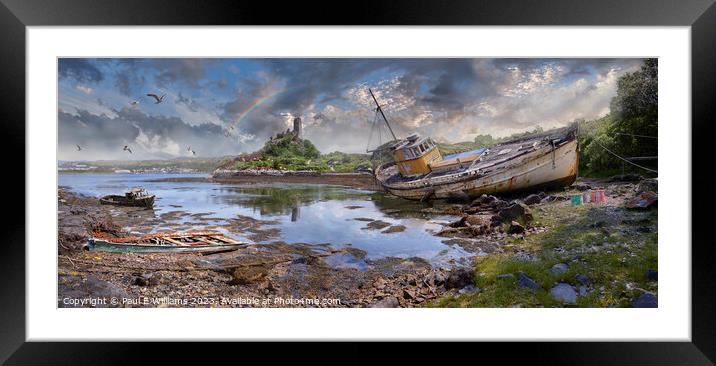 Moil Castle ruins, Skye Scotland Art Photo by Photographer Paul  Framed Mounted Print by Paul E Williams