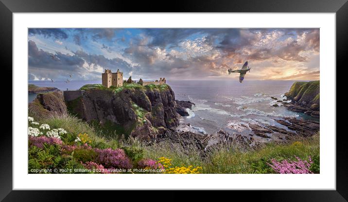 Dunnottar Castle Scotland - Landscape Photo Art by Framed Mounted Print by Paul E Williams