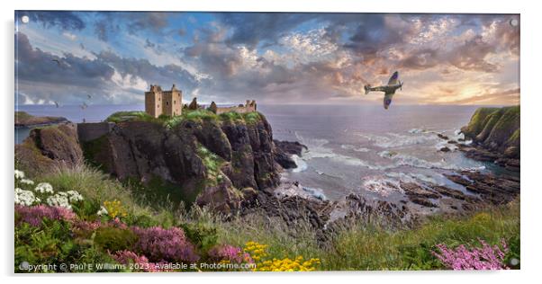 Dunnottar Castle Scotland - Landscape Photo Art by Acrylic by Paul E Williams