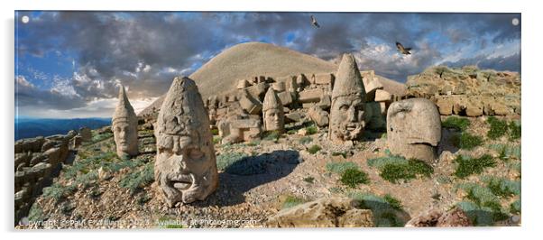 The spectacular ancient statues of Mount Nemrut, Turkey Acrylic by Paul E Williams