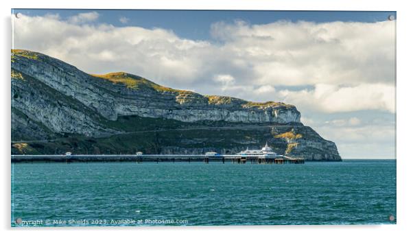 Llandudno Pier and Great Orme Acrylic by Mike Shields