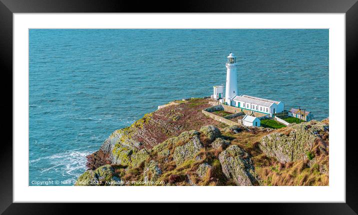 South Stack Lighthouse  Framed Mounted Print by Mike Shields