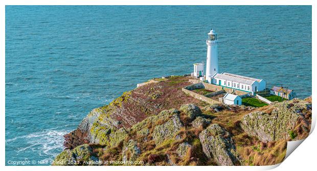South Stack Lighthouse  Print by Mike Shields