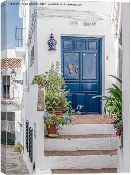Andalucian Entrance Canvas Print by Jo Sowden