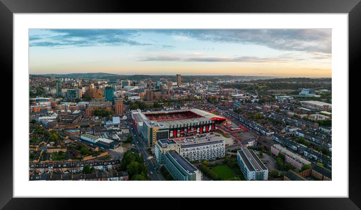 Red Side of Sheffield Framed Mounted Print by Apollo Aerial Photography