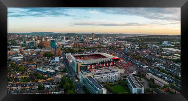 Red Side of Sheffield Framed Print by Apollo Aerial Photography