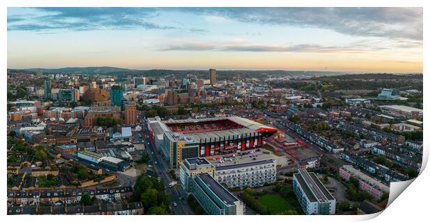 Red Side of Sheffield Print by Apollo Aerial Photography