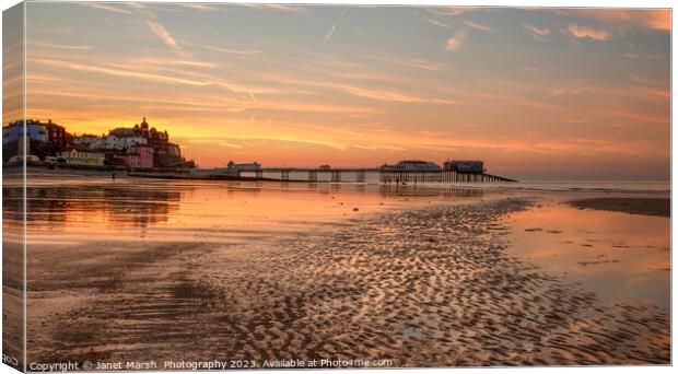 Cromer Pier- Sunset Canvas Print by Janet Marsh  Photography