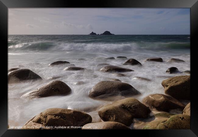 Porth Nanven Cot Valley Framed Print by Andy Durnin