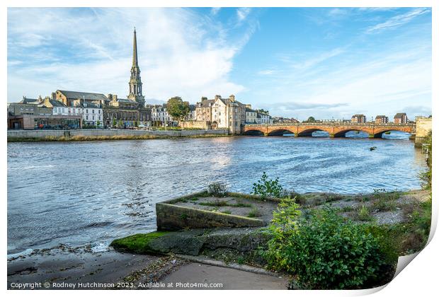 Ayr Town view Print by Rodney Hutchinson