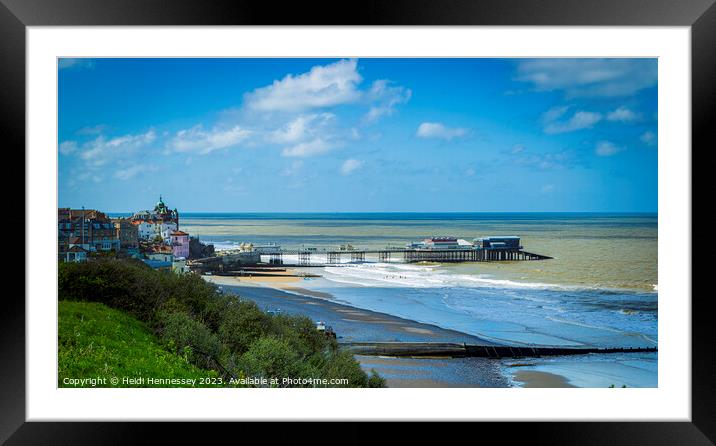 Tranquil view of Cromer from above Framed Mounted Print by Heidi Hennessey