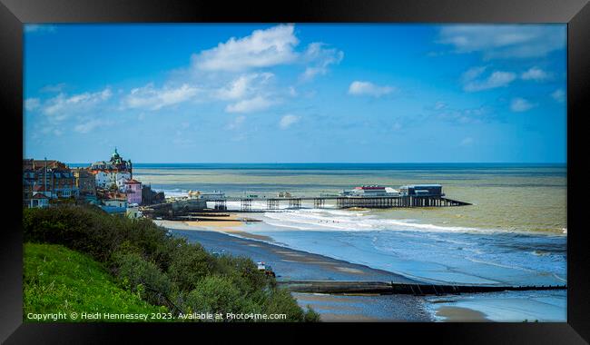 Tranquil view of Cromer from above Framed Print by Heidi Hennessey