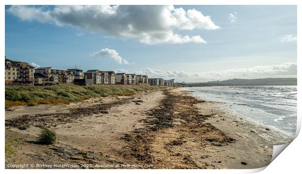 Ayr sea front Print by Rodney Hutchinson