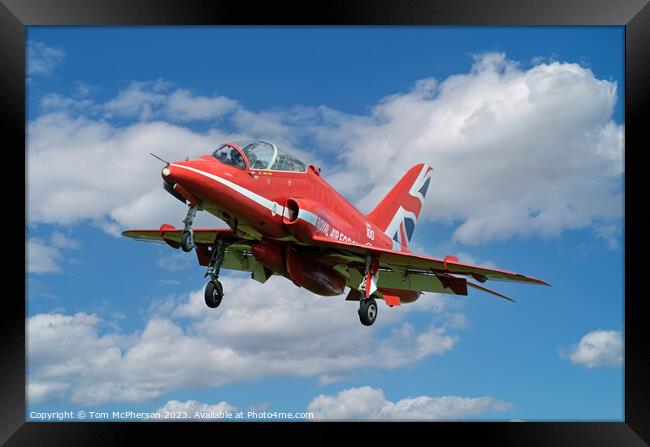 Red Arrows Hawker Framed Print by Tom McPherson