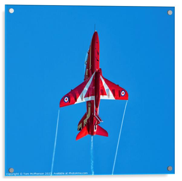 Red Arrow Climbs Acrylic by Tom McPherson