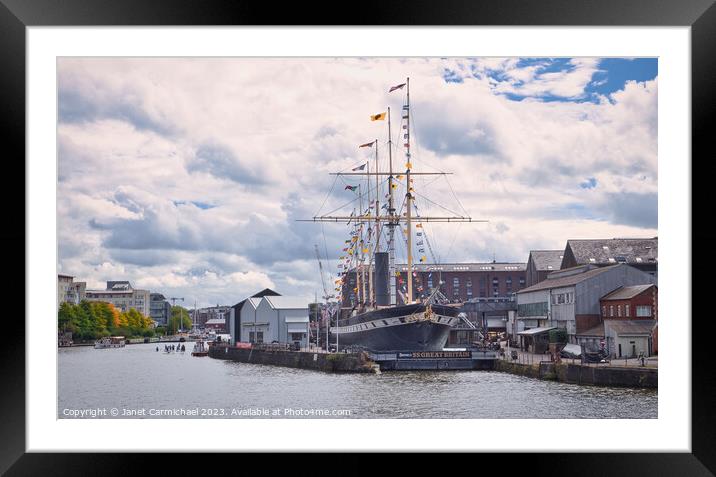 SS Great Britain Framed Mounted Print by Janet Carmichael