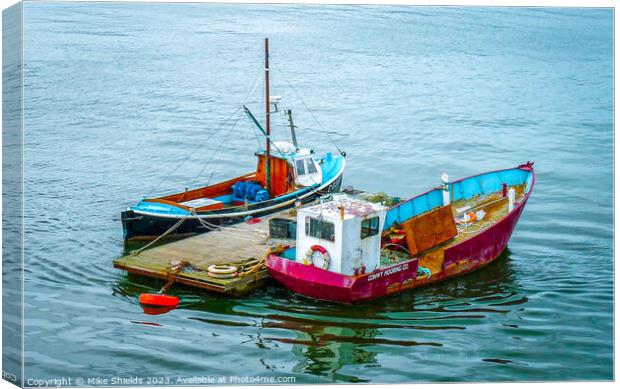 Boats of Conwy Canvas Print by Mike Shields