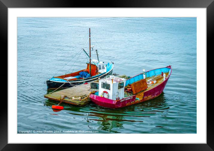 Boats of Conwy Framed Mounted Print by Mike Shields